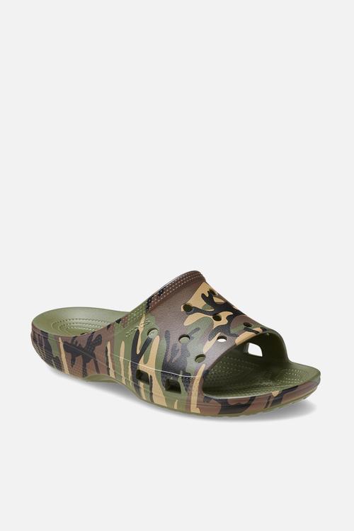 Mens Camouflage Slide - Army Green/Multi