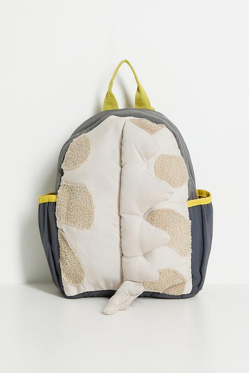 Novelty dino spine backpack - beige/grey