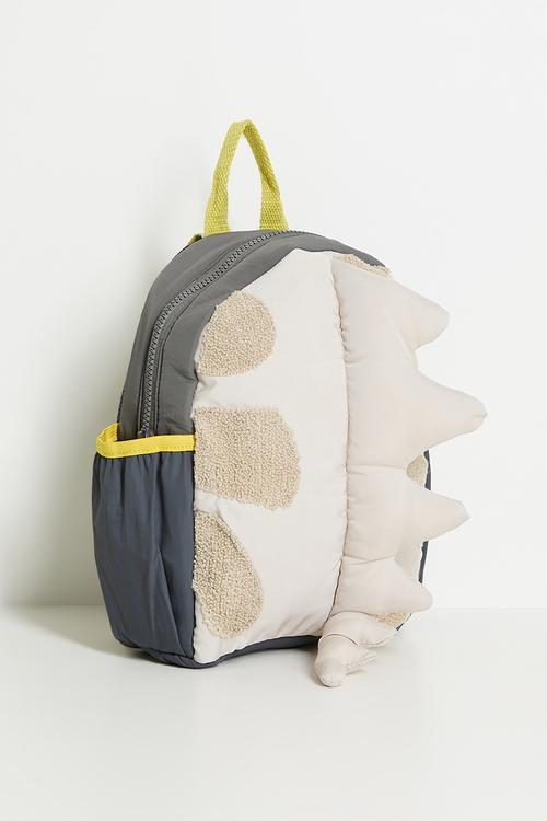 Novelty dino spine backpack - beige/grey