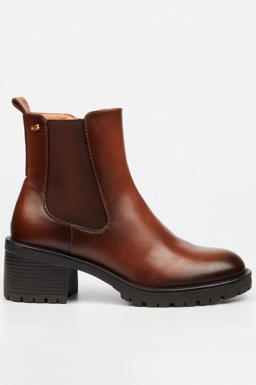 Creek 1 chelsea chunky heel ankle boot - tan