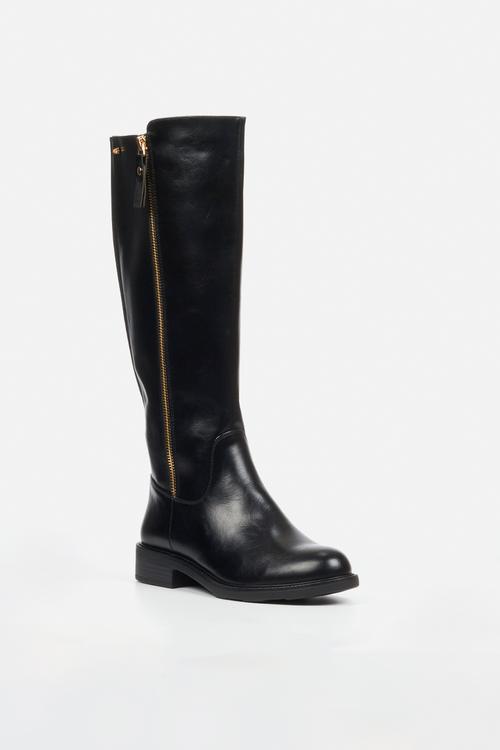Fyre 1 side zip rider boot - black