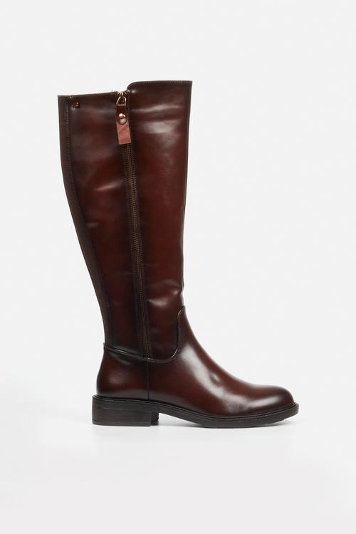 Fyre 1 side zip rider boot - chocolate