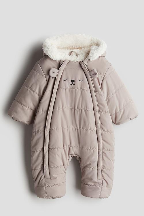 Padded all-in-one suit - greige