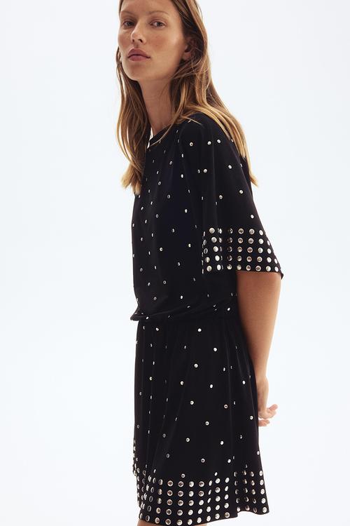 Studded dress - black