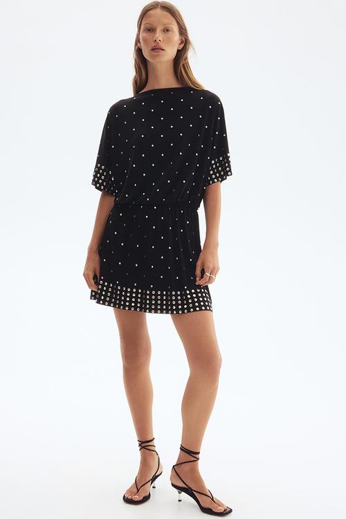 Studded dress - black