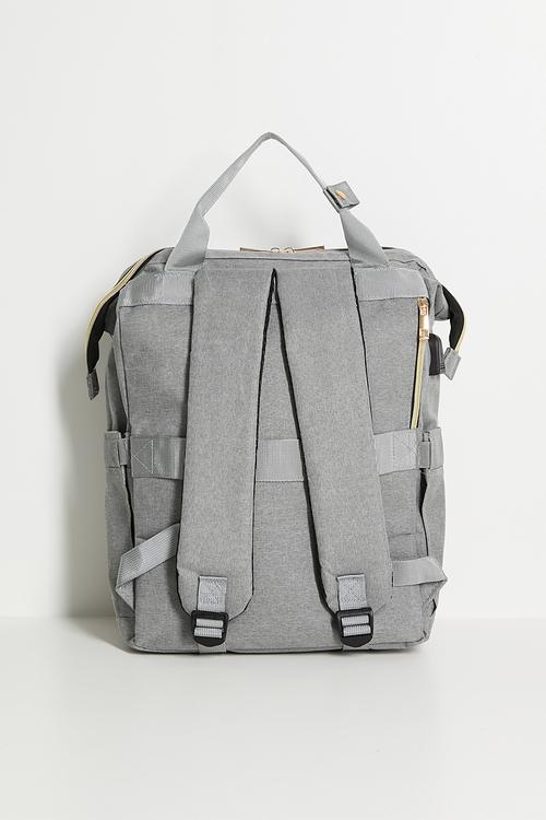 Diaper bag backpack - grey