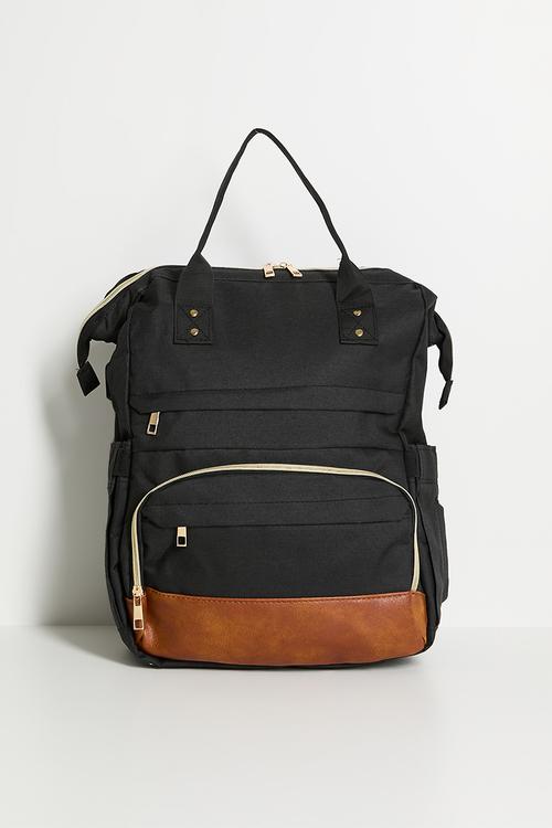 Diaper bag backpack - black
