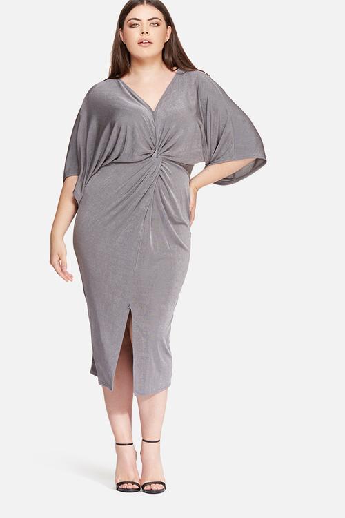 Plus size slinky kimono dress