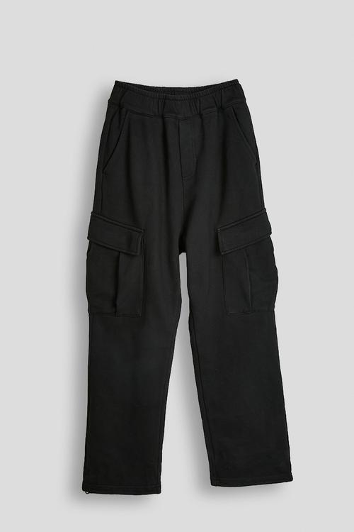 Cargo-style sweatpants - black
