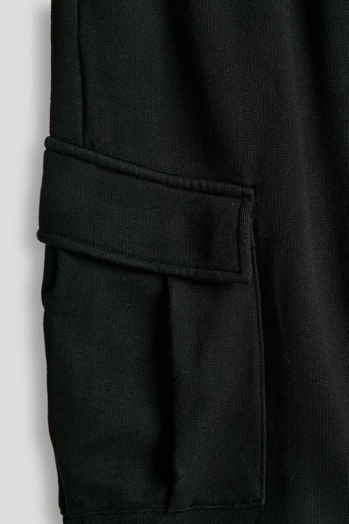 Cargo-style sweatpants - black