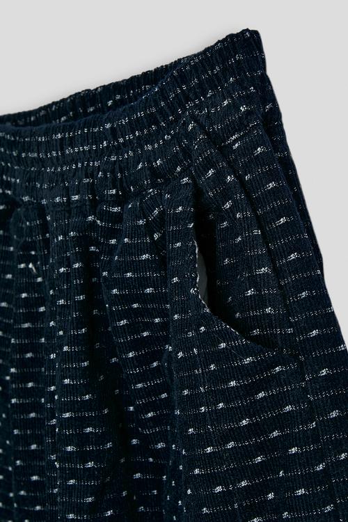 Frilled wide leg pants - navy