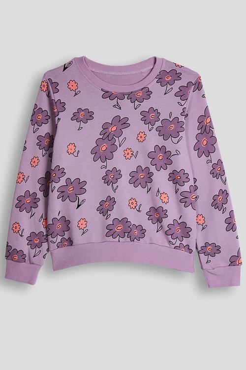 Sweatshirt - purple/floral aop