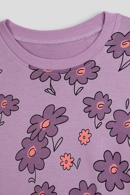 Sweatshirt - purple/floral aop