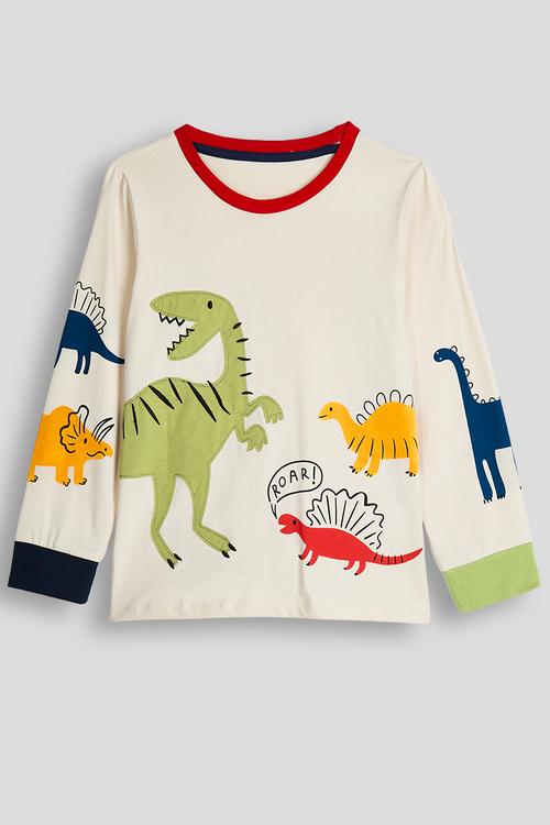 Dino graphic print sweater - white/multi