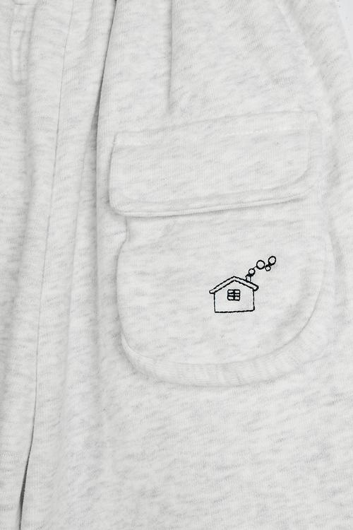 Parachute sweatpants - white smoke