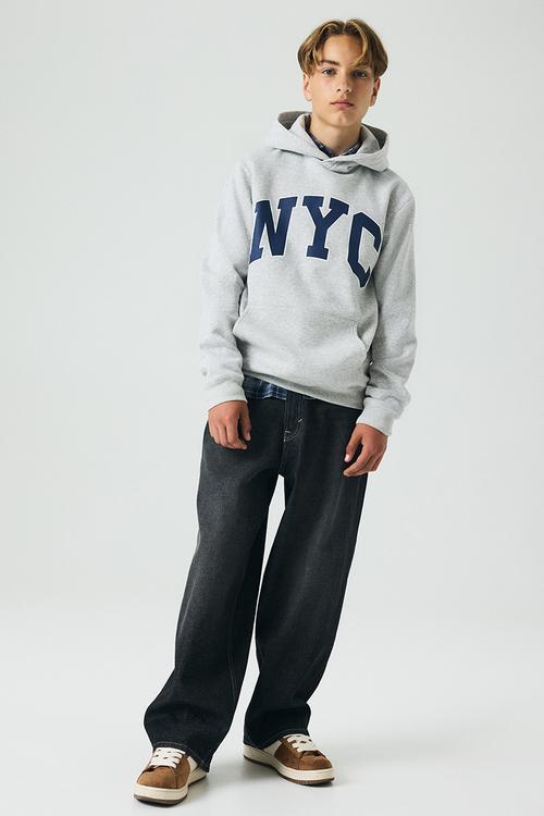 Hoodie - light grey marl/nyc