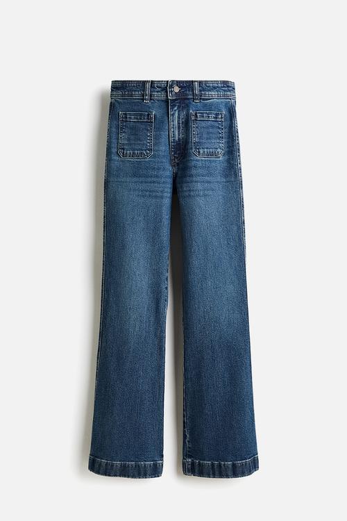 Flared high jeans - dark denim blue