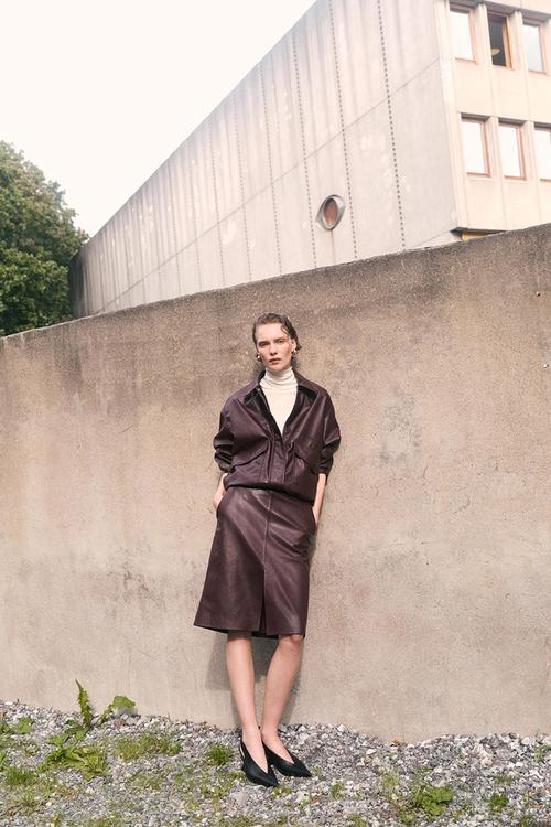 Pencil skirt - burgundy