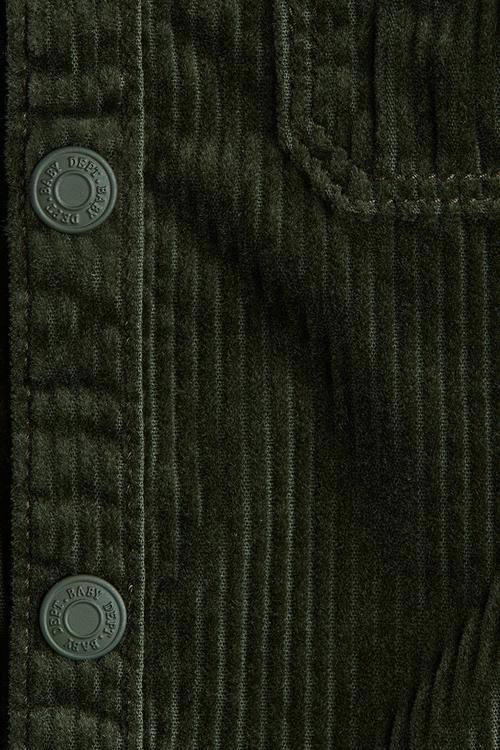 Cotton corduroy shirt - dark green 