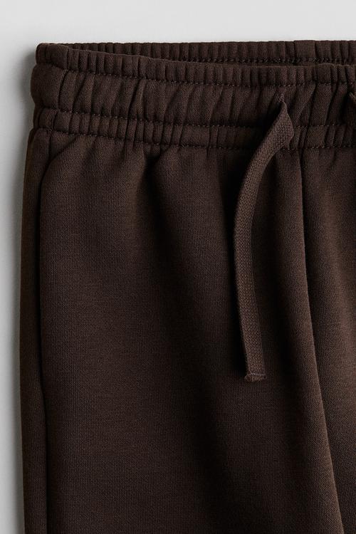 Brushed-inside joggers - brown