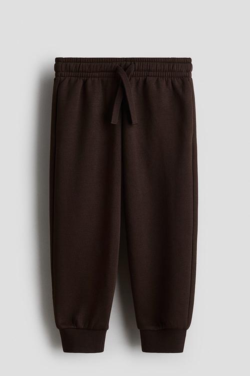 Brushed-inside joggers - brown