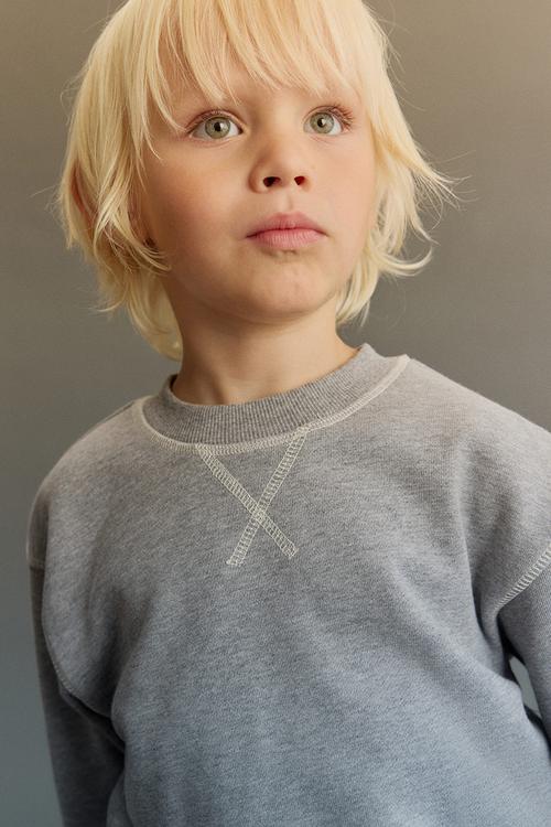 Cotton sweatshirt - light grey marl 