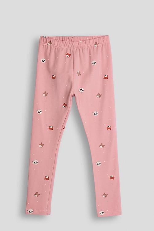 Leggings - medium pink/bow aop