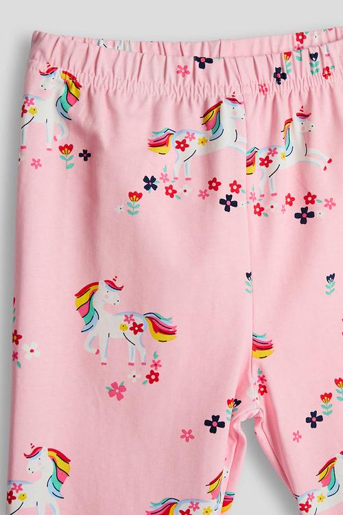 Aop leggings - light pink/unicorns