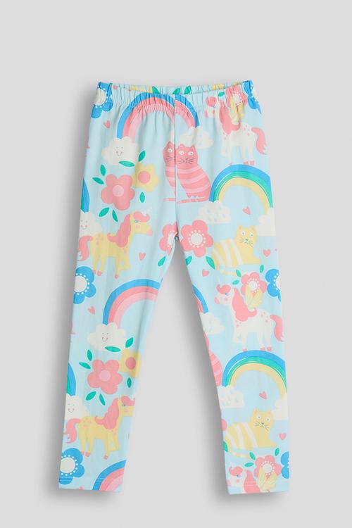 Aop leggings - light blue/multi