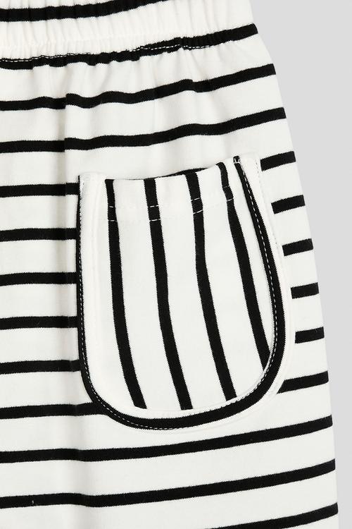 Dropped waist tights - black stripes