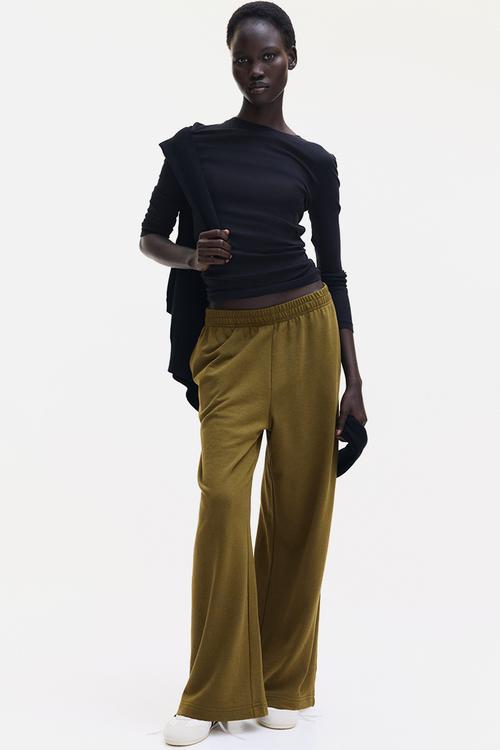 Sweatpants - khaki green