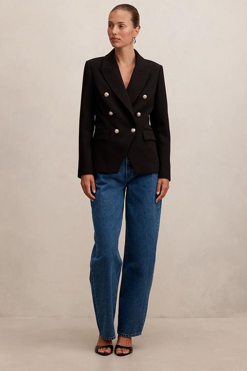 Tiana military blazer in black