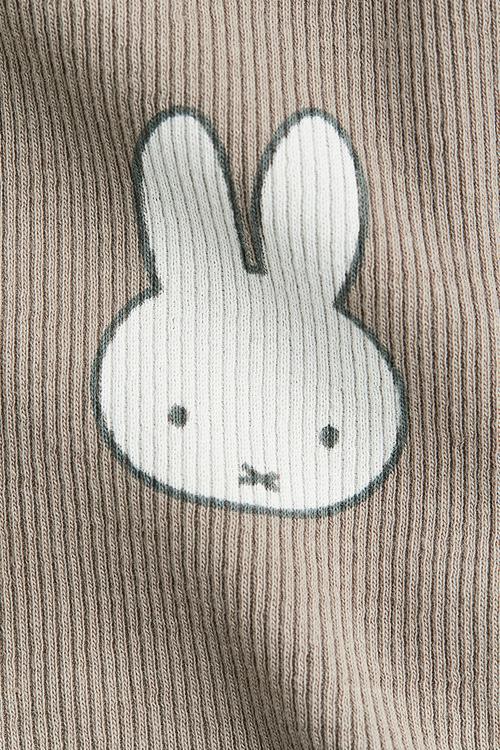 2-Piece printed set - greige/miffy 