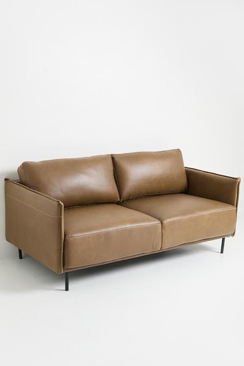 Lazslo Leather 3 Seater Sofa - Tan