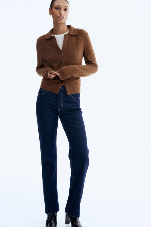 Collared cardigan - brown