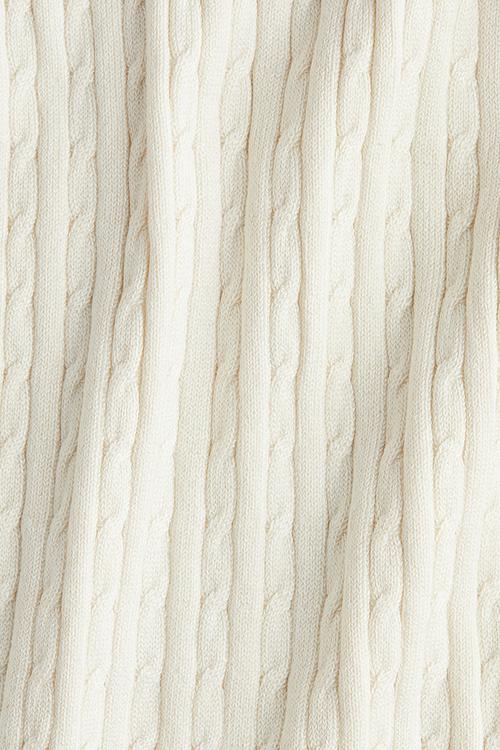 Cable-knit trousers - cream