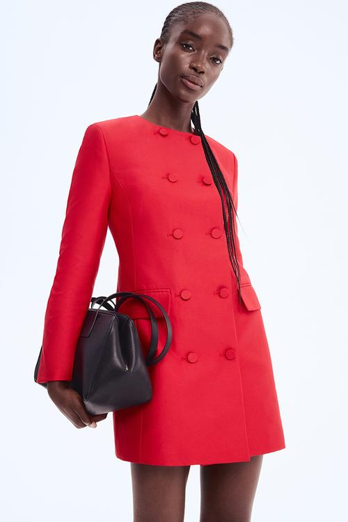 Double-breasted blazer dress - red