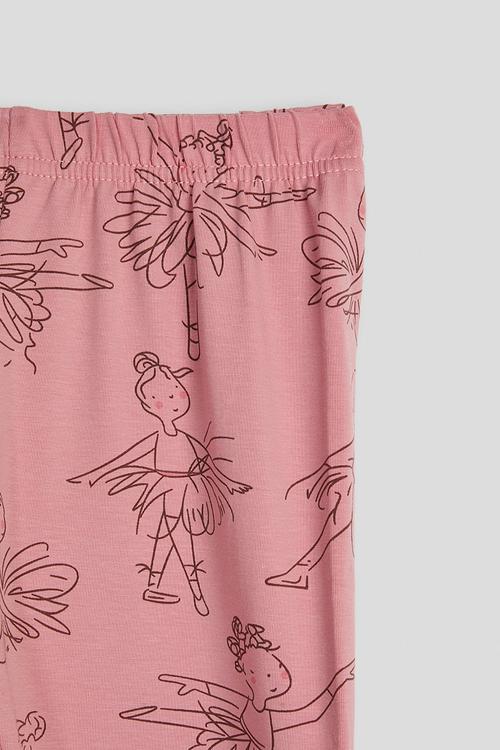 Leggings - medium pink/ballerina aop