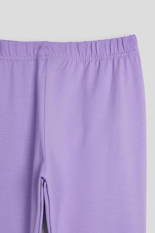 Leggings with rainbow knee patch - purple