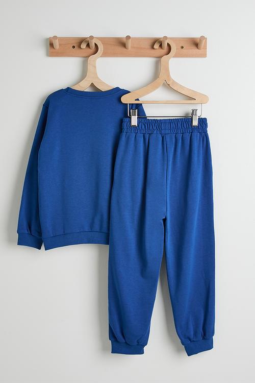 Patched croc graphic with 3D sunnies & joggers - blue