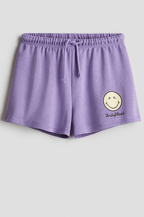 Motif-detail sweatshorts - purple/smileyworld®