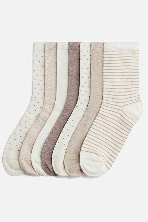 7-pack socks - white/spotted 