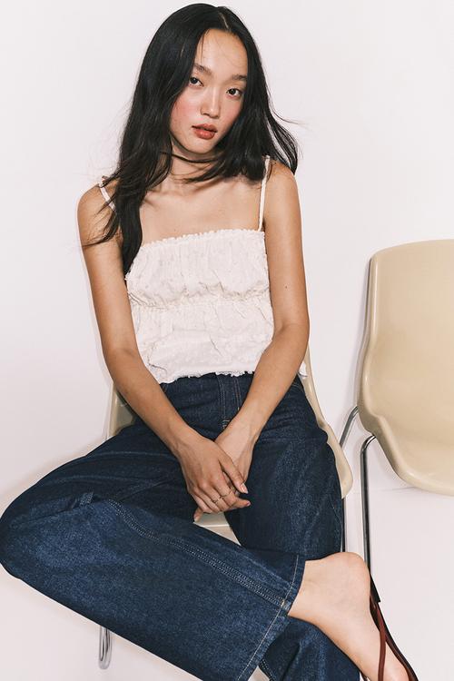 Wide high jeans - dark denim blue 