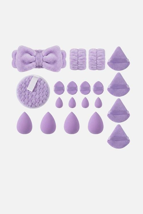Make Up Sponge Puff 20 Piece Kit - Purple