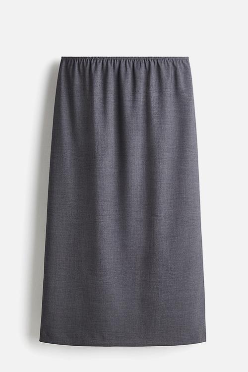 Midi skirt - grey marl 