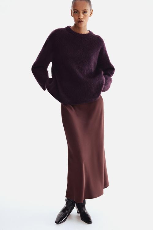 Midi skirt - burgundy