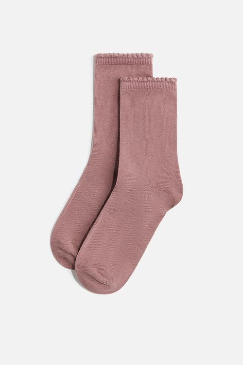 5-pack socks - dusty pink/burgundy 