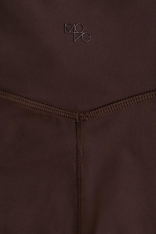 Pocket-detail sports leggings with drymove™ - brown