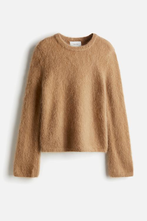 Mohair-blend jumper - dark beige 