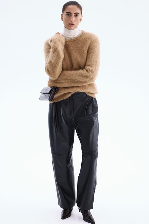 Mohair-blend jumper - dark beige 